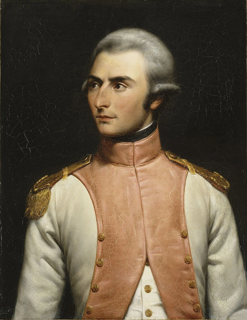„Tod dem König“ hatte sich Jean-Baptiste Bernadotte tätowieren lassen (unter anderem). Der einstige Kriegsminister Napoleons wurde 1818 als Karl XIV. Johann König von Schweden. Ölporträt aus dem Schloss Versailles, 1834, Quelle: Wikimedia Commons