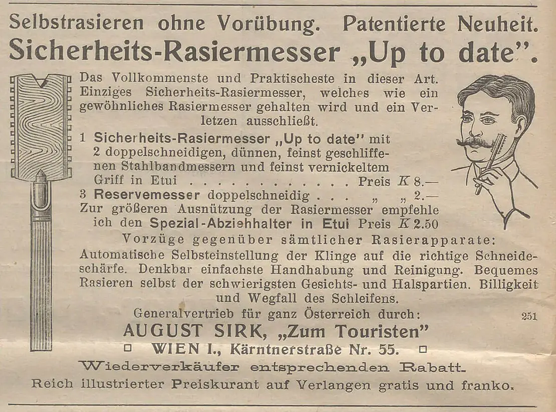 Inserat in „Correspondenz-Blatt für den Katholischen Clerus Östereich“, 10. August 1907, S. 8, ANNO/ÖNB