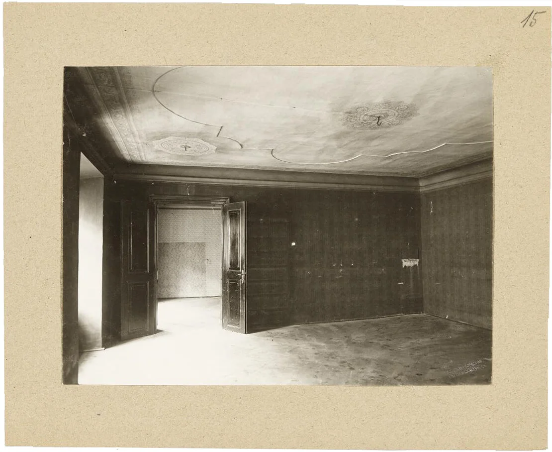 Beethovens Sterbewohnung in der Schwarzspanierstraße 15 im 9. Bezirk. Fotografie von Brand & Barozzi, 1903, Wien Museum  