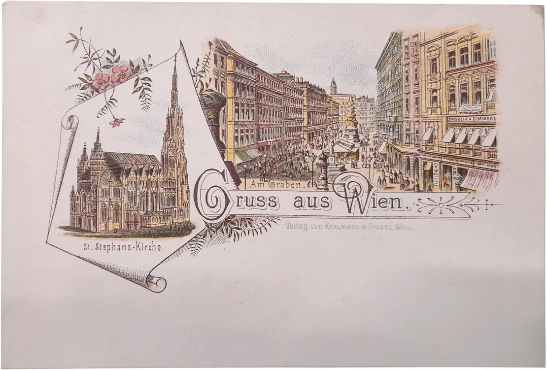 Mehrbildkarte, 1890, Karlmann & Franke Verlag, Wien Museum  