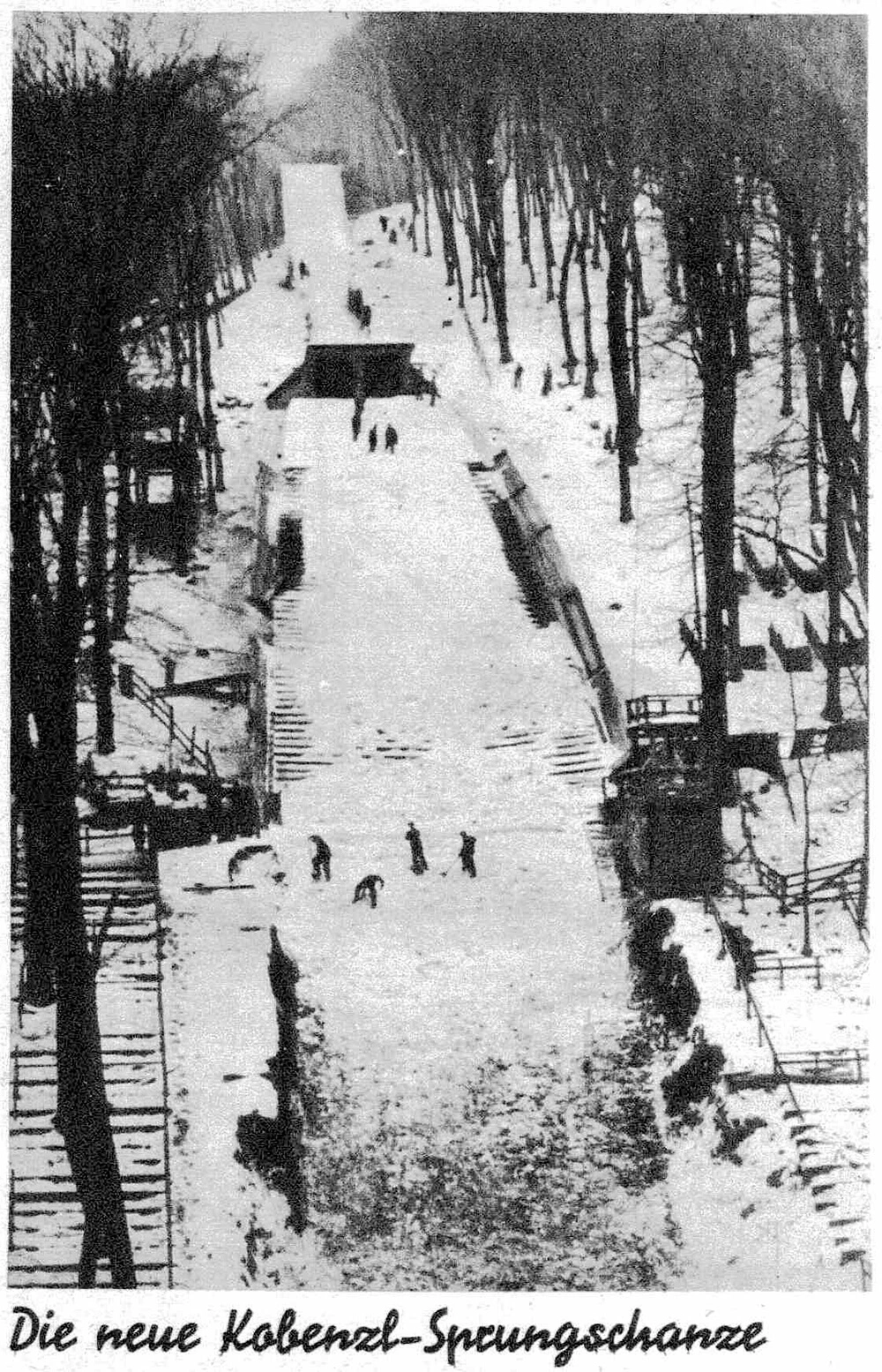 Im Vergleich zur Schanze von 1929 ist bis 1934 ein geradezu riesiges Bauwerk entstanden, Wiener Bilder, 7. Jänner 1934, ANNO/ÖNB  