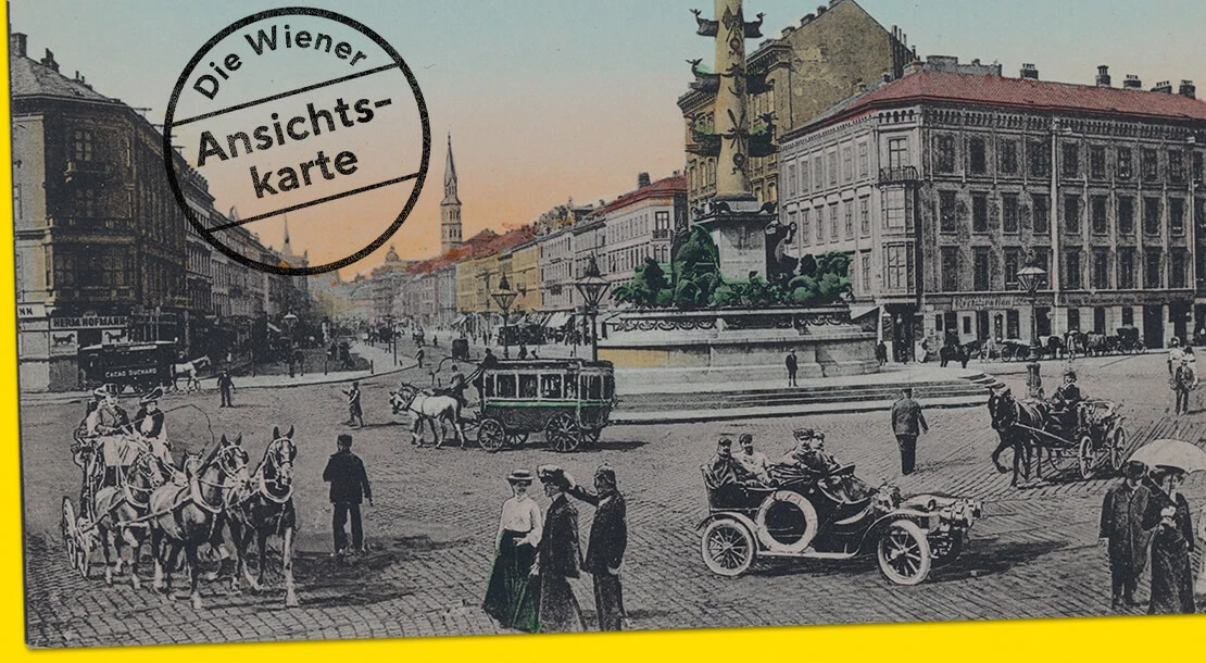 Praterstern mit Montagen im Vordergrund, Verlag P. Ledermann, 1915  