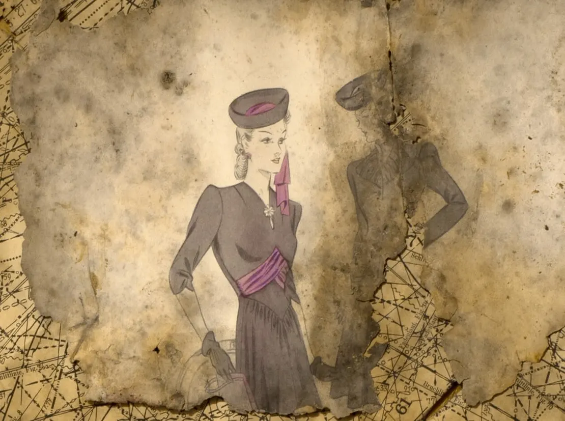 Noch ein Fundstück: Schnittbogen aus einer Modezeitschrift, 1936, Foto: Thomas Keplinger