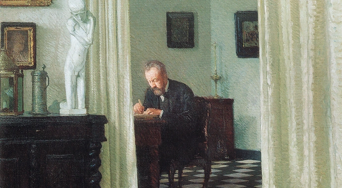 Carl Moll: Mein Atelier (Ausschnitt), 1906, Akademie der bildenden Künste Wien