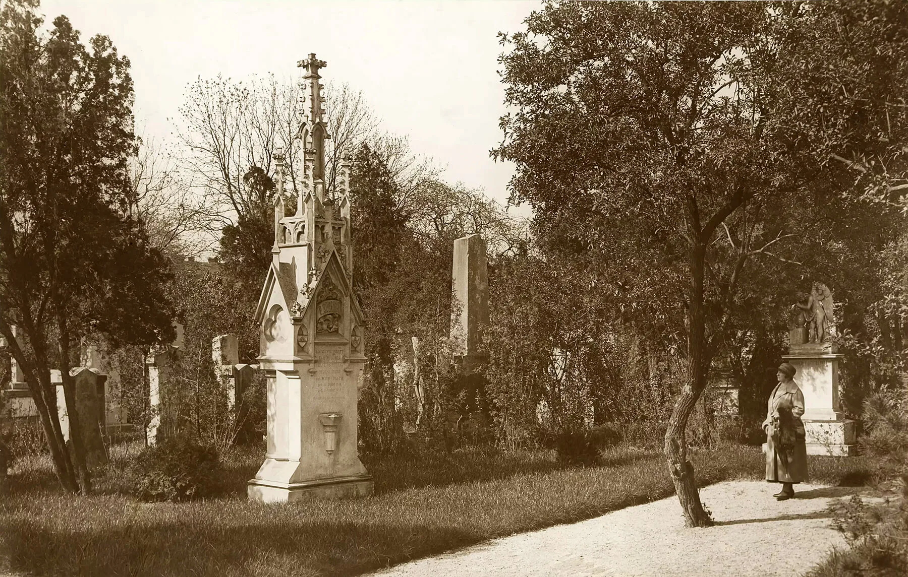 Der Gräberhain im Währinger Park, um 1926. Foto: Carl Zapletal, Wien Museum  