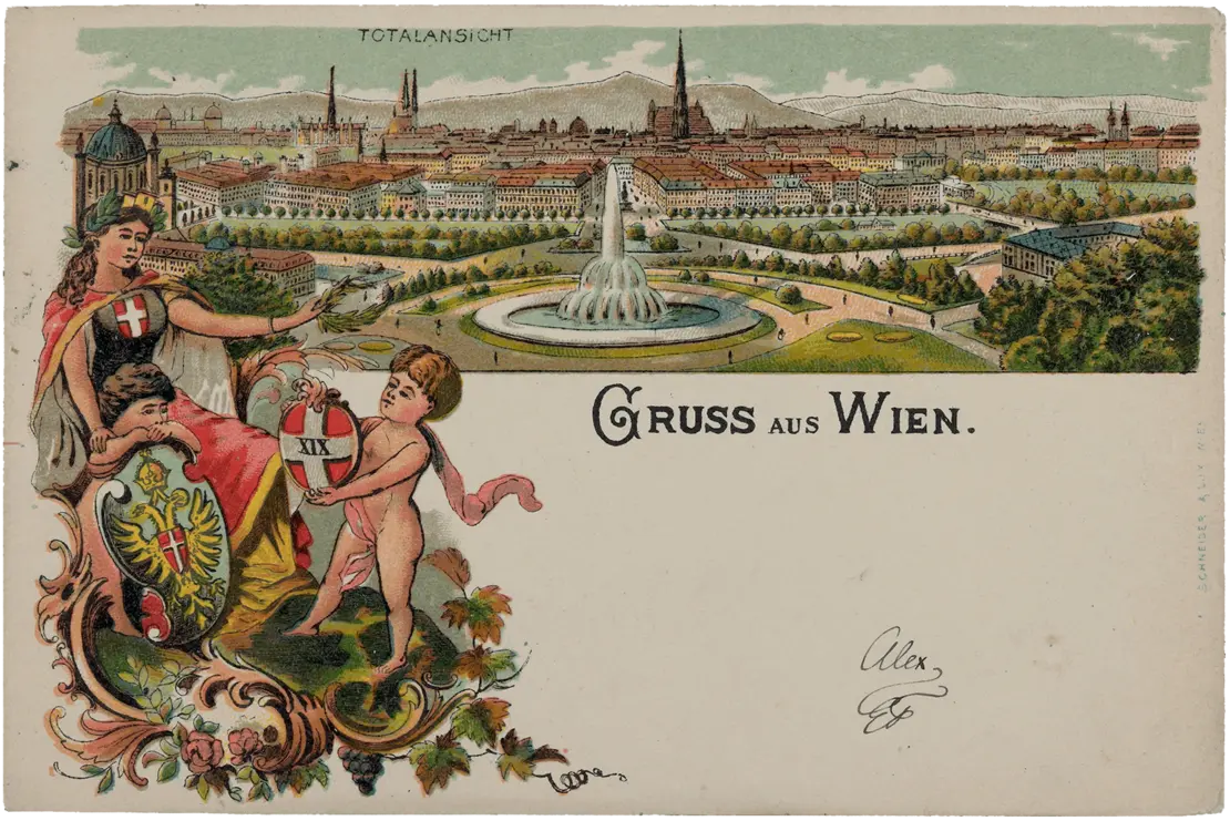 Panorama von Wien von Süden aus, um 1895, Schneider & Lux, Wien Museum  