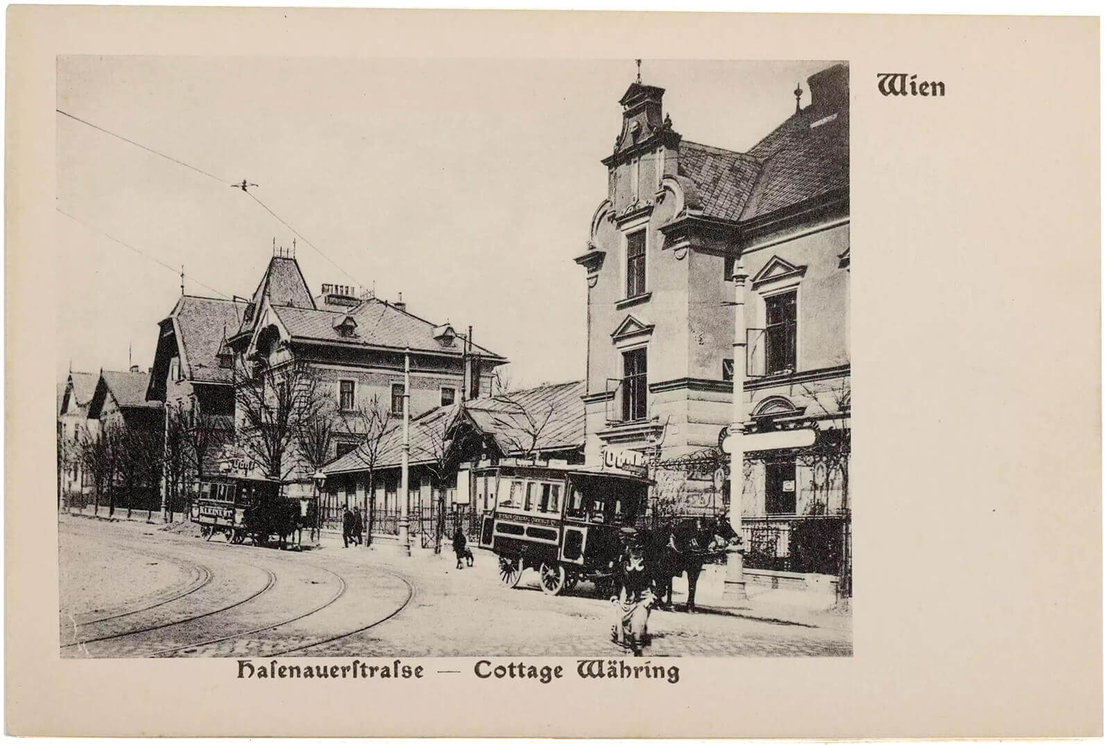 Verkehrsader Hasenauerstraße, Ansichtskarte, vor 1905, Wien Museum 