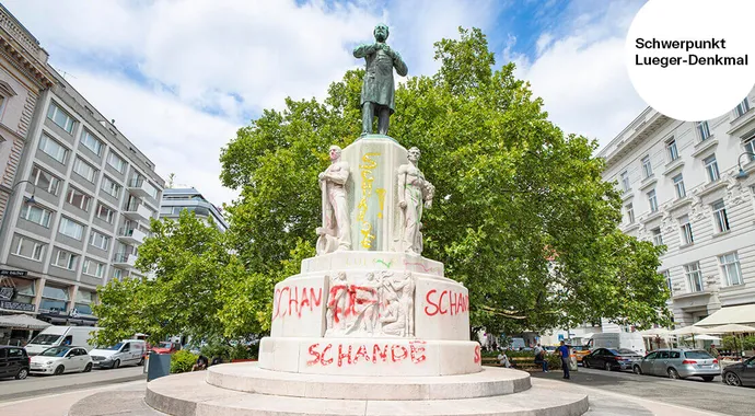 Karl Lueger-Denkmal am Dr.-Karl-Lueger-Platz, 1010 Wien, Foto: Tobias Steinmaurer / picturedesk.com