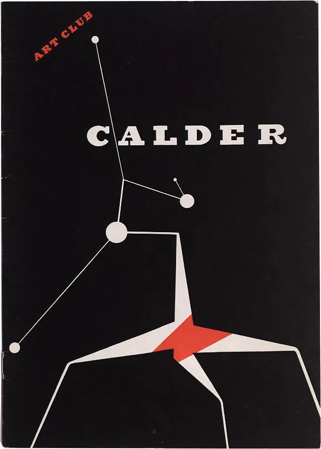 Katalog Cover, Ausstellung Alexander Calder, In Kooperation mit dem Art-Club, USIS und dem Museum of Modern Art, NY, Neue Galerie, 1951, Archiv Neue Galerie/Archiv der Österreichischen Galerie Belvedere, Wien  