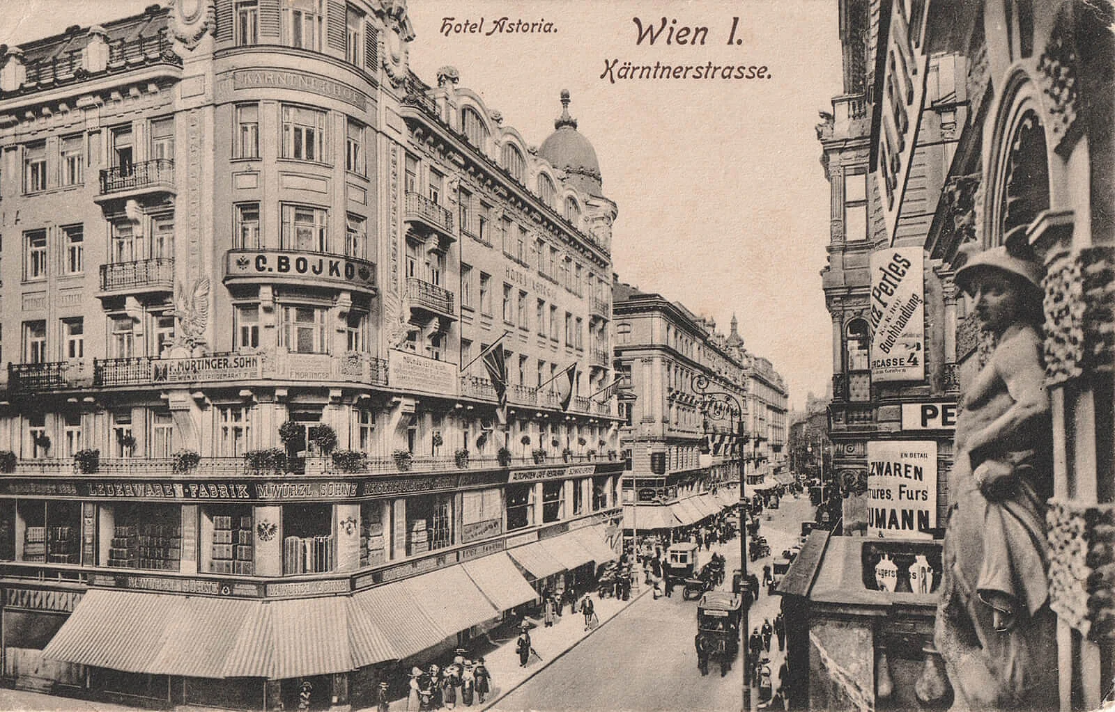 Hotel Astoria, Ansichtskarte, 1913, Sammlung Peter Payer  