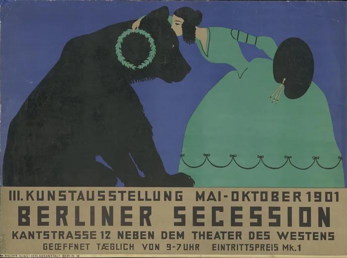 Thomas Theodor Heine, Plakat für die 3. Ausstellung der Berliner Secession, 1901, Lithografie, Staatliche Museen zu Berlin, Kunstbibliothek