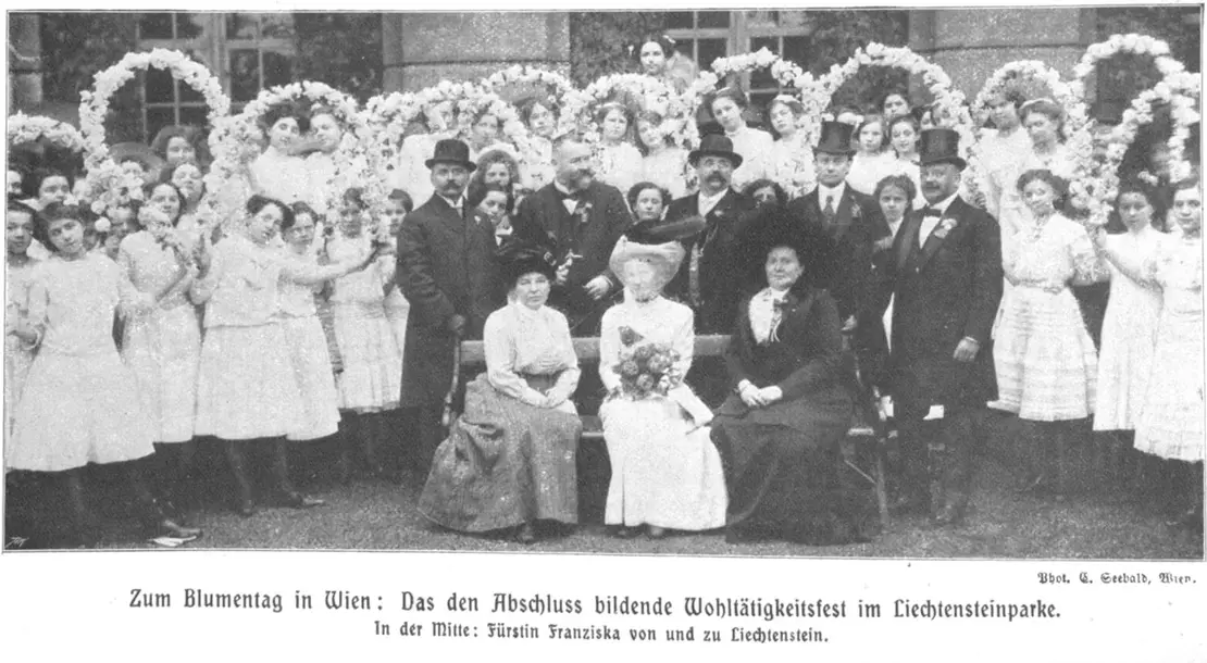 Das Abschlussfest im Liechtensteinpark, in: Österreichische Illustrierte Zeitung 21. Mai 1911, ANNO/ÖNB  