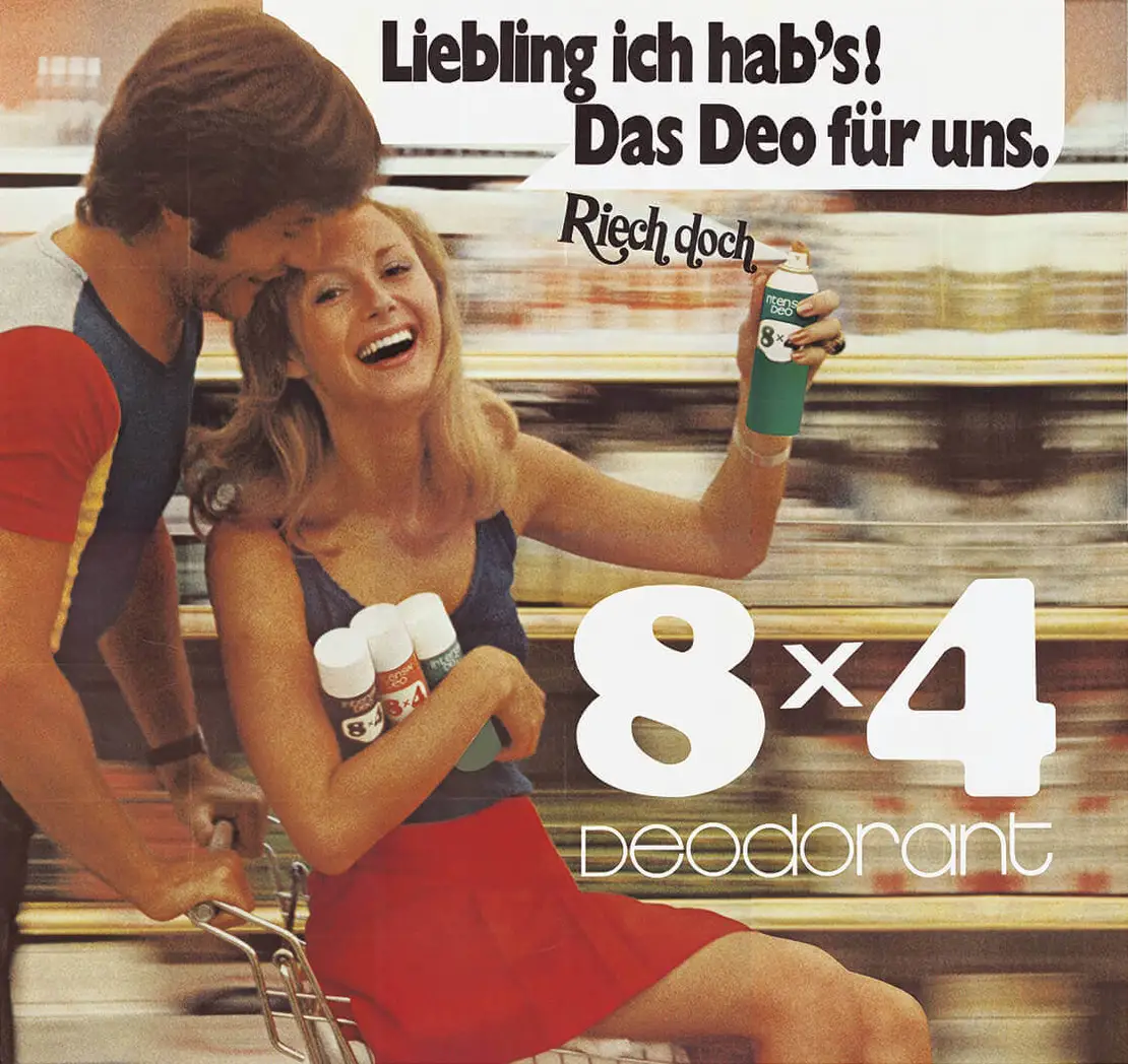 Liebling ich hab’s! 8 × 4 Deodorant, 1973, Grafiker*in unbekannt, 236 × 255 cm, P-101170  