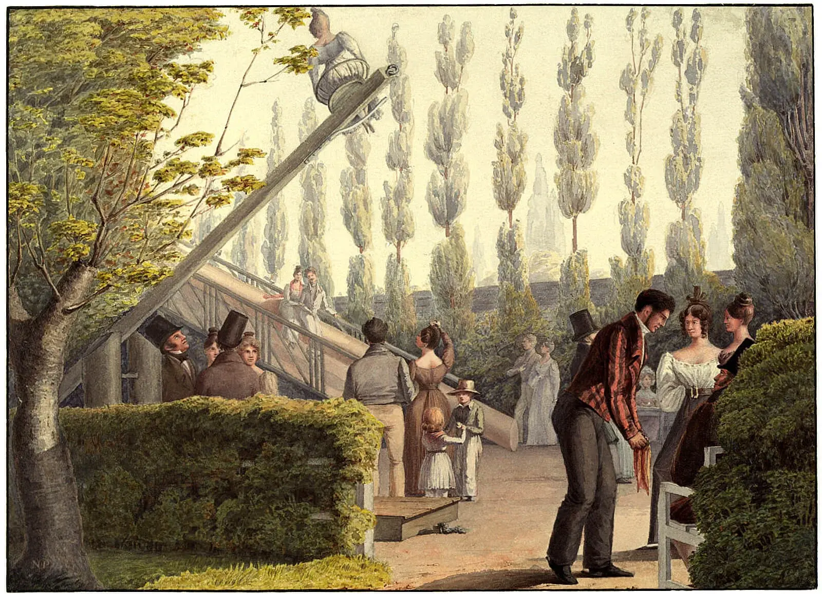 Rutschbahn am Tivoli, 1. Hälfte 19. Jhdt., Wien Museum  