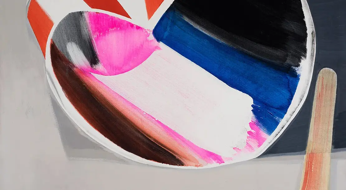 Jorg Hartig: Eisbecher mit Löffel, 1967, Acryl auf Leinwand, Wien Museum  