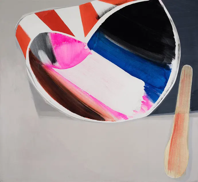 Jorg Hartig: Eisbecher mit Löffel, 1967, Acryl auf Leinwand, Wien Museum