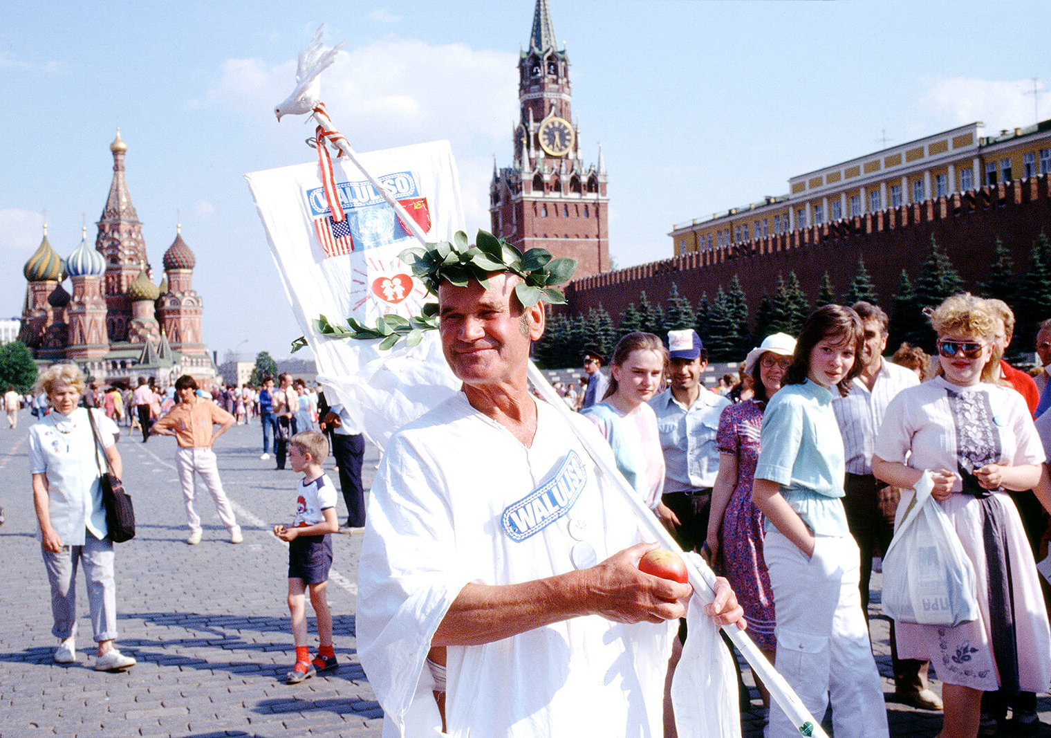 Waluliso am Roten Platz in Moskau, 31.5.1988, Foto: Klaus Titzer / picturedesk.com 