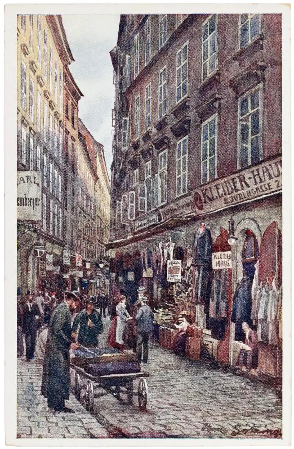 Judengasse, Postkarte, um 1910, Wien Museum  