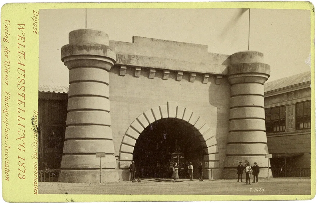 Michael Frankenstein, Einfahrt des Mont Cenis-Tunnels auf der Wiener Weltausstellung 1873, Wien Museum