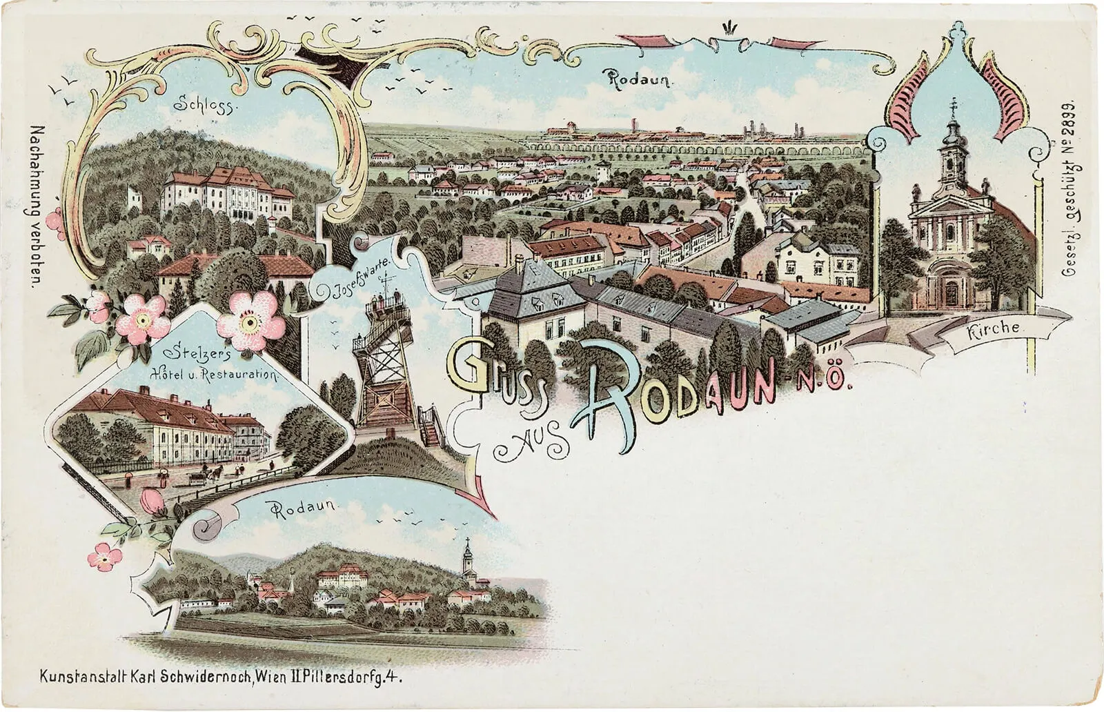 Ansichtskarte von Rodaun, 1899, Wien Museum, Inv.-Nr. 93740/524  