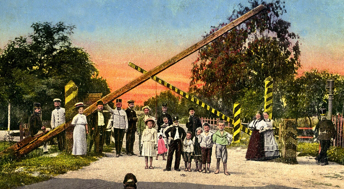 Die österreichisch-russische Grenze bei Brody, um 1910, Regionalmuseum Brody   