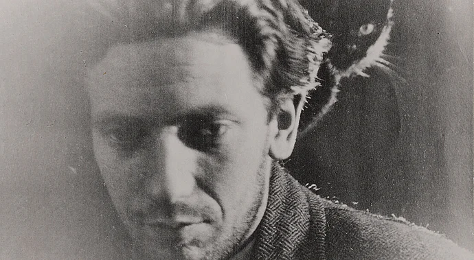 Ludwig Hohl mit Katze, 1931, Schweizerischen Nationalbibliothek, Nachlass Ludwig Hohl, C-4-F-31