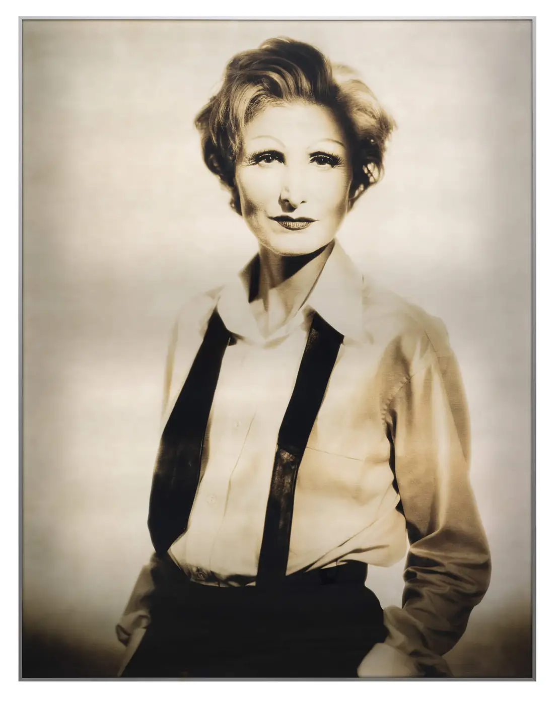 Irene Andessner: I. M. Dietrich, 2001, S/W-Abzug, Duratrans-Leuchtkasten  