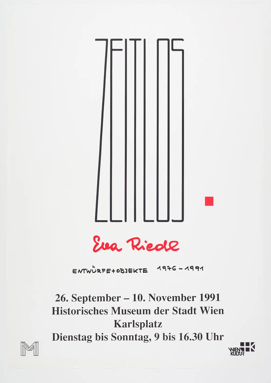 Plakat zur Ausstellung im Historischen Museum der Stadt Wien (Wien Museum), 1991, Wien Museum  