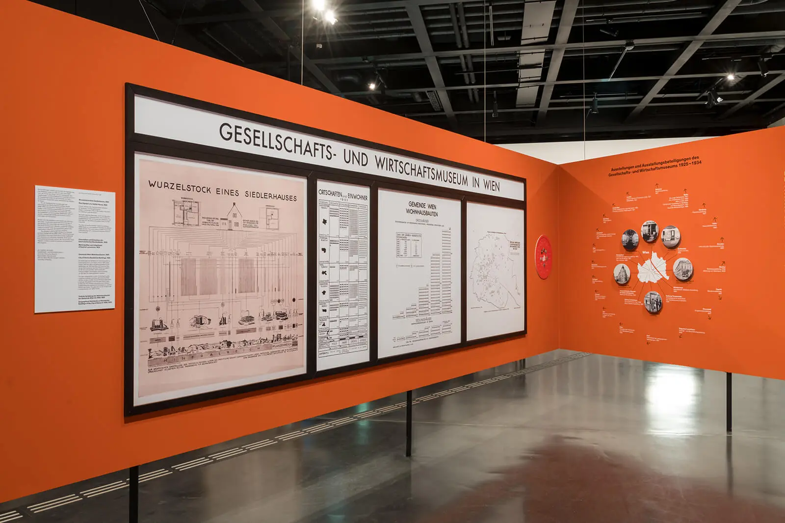 Ausstellungsansicht: „Wissen für alle. ISOTYPE – Die Bildsprache aus Wien“, Foto: Klaus Pichler/Wien Museum  