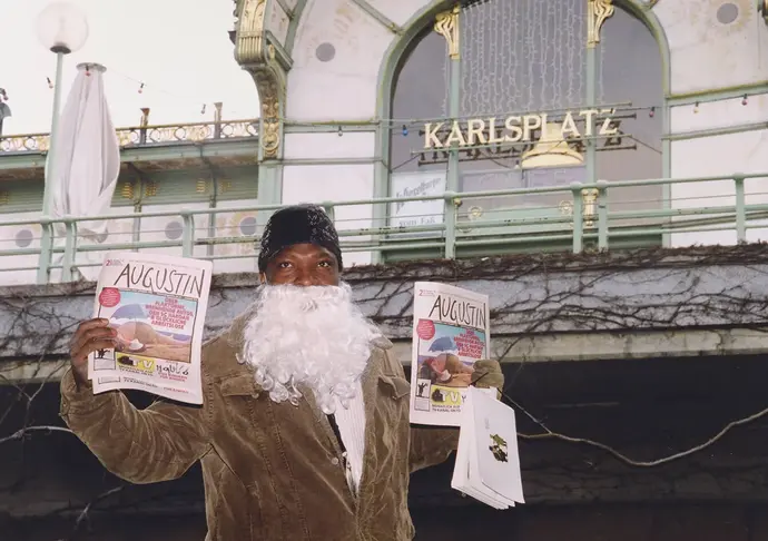 Augustin-Verkäufer Jones, Foto: Didi Sattmann, 2005