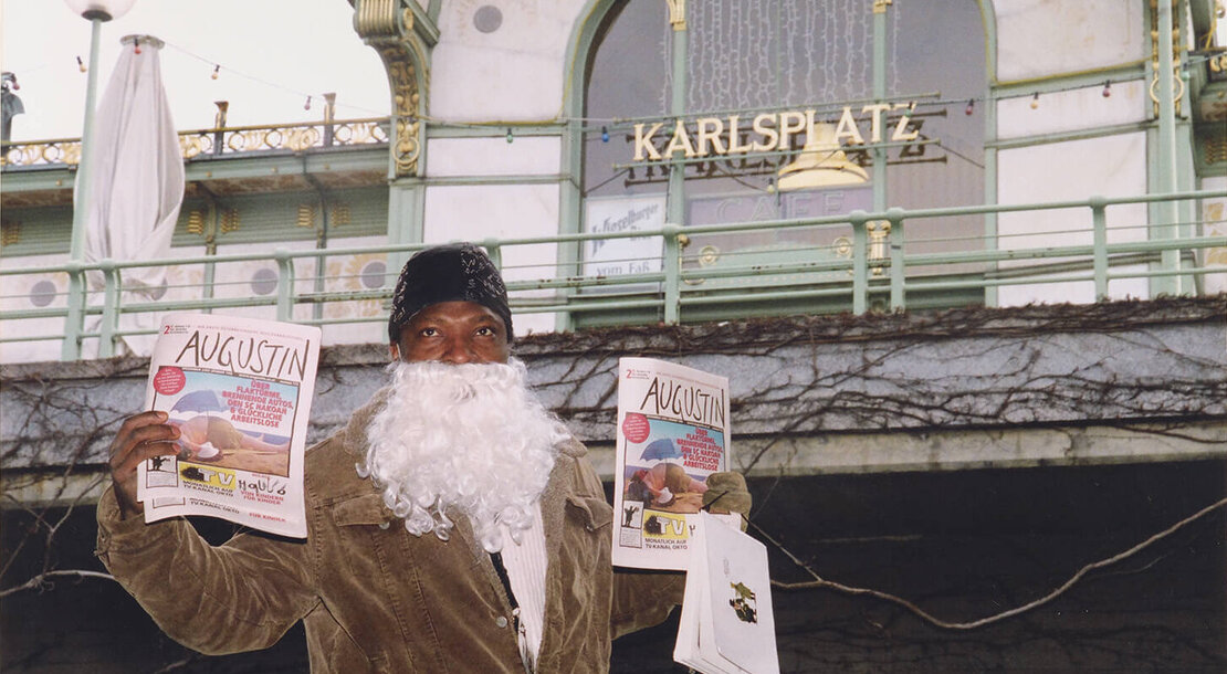 Augustin-Verkäufer Jones, Foto: Didi Sattmann, 2005  