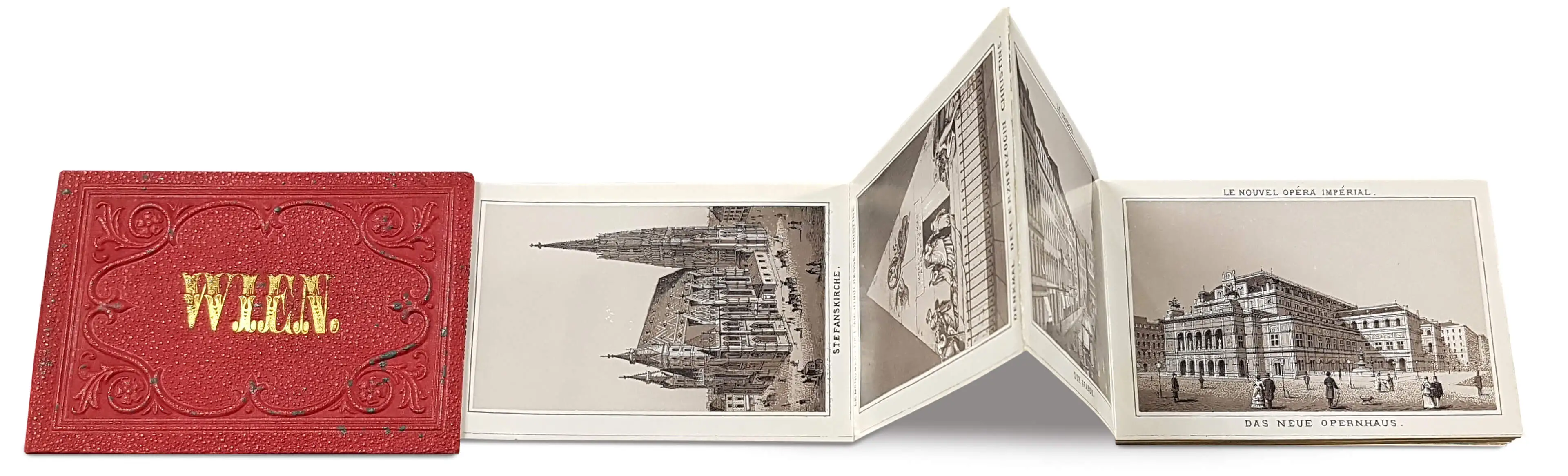 Leporello-Album mit 24 Ansichten von Wien, um 1885, Hersteller: unbekannt, Wien Museum  