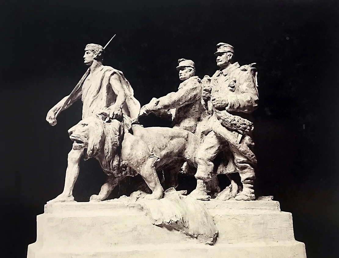 Josef Müllner: Entwurf zu einem Deutschmeister-Denkmal, 1901, Stadtarchiv Baden  