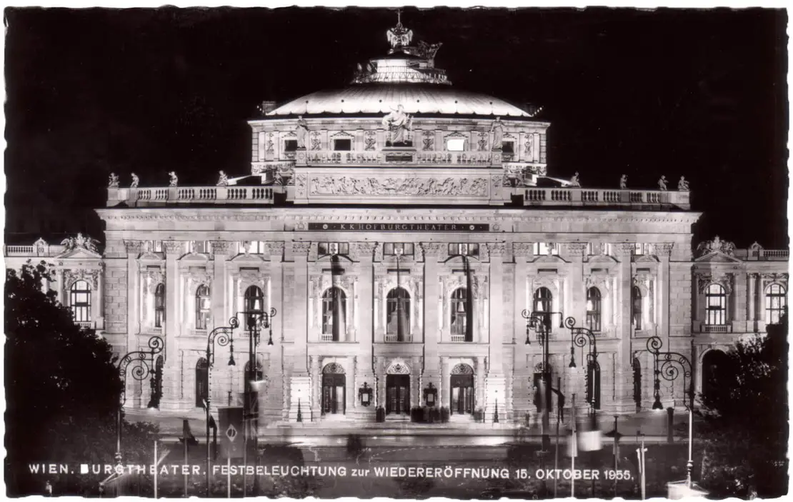 Wien, Burgtheater, 1955, Hersteller: P. Ledermann, Wien, Sammlung Payer