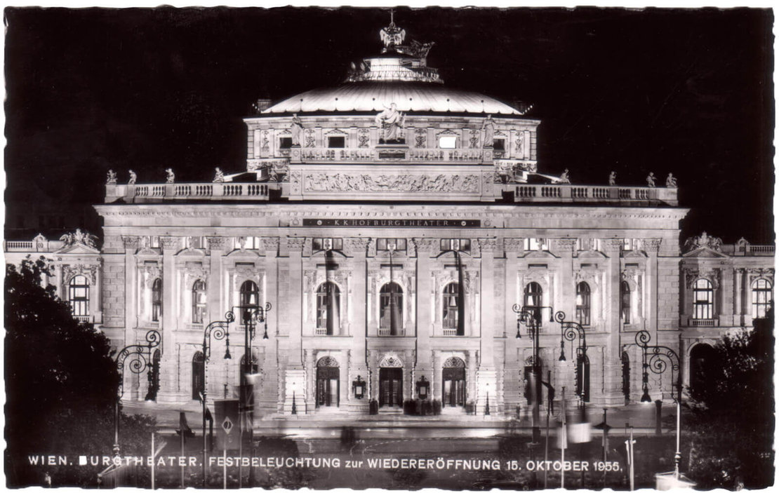Wien, Burgtheater, 1955, Hersteller: P. Ledermann, Wien, Sammlung Payer 