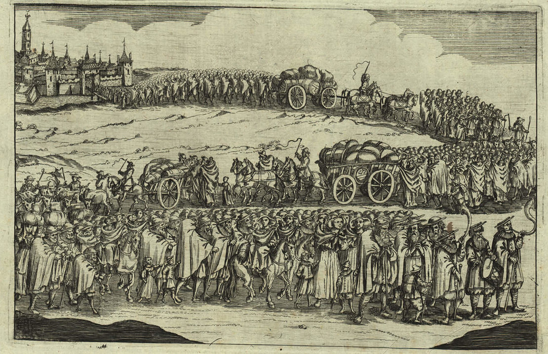 Vertreibung der Juden aus Wien 1670, Flugblatt (Ausschnitt), Wien Museum 