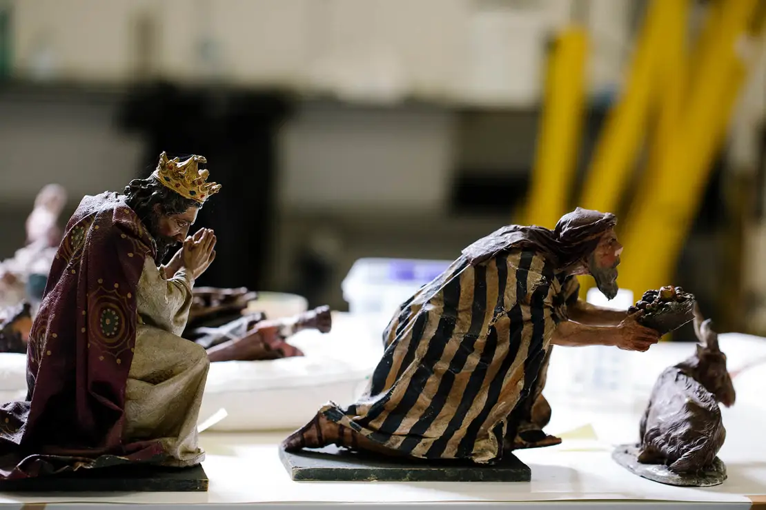 Ein König und ein Hirte mit ihren Gaben, Foto: Ina Aydogan, Wien Museum, 2025