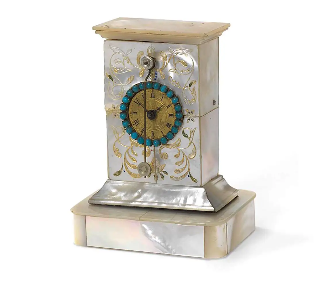 Zappler (Wien, um 1850) mit Perlmutt-Verkleidung