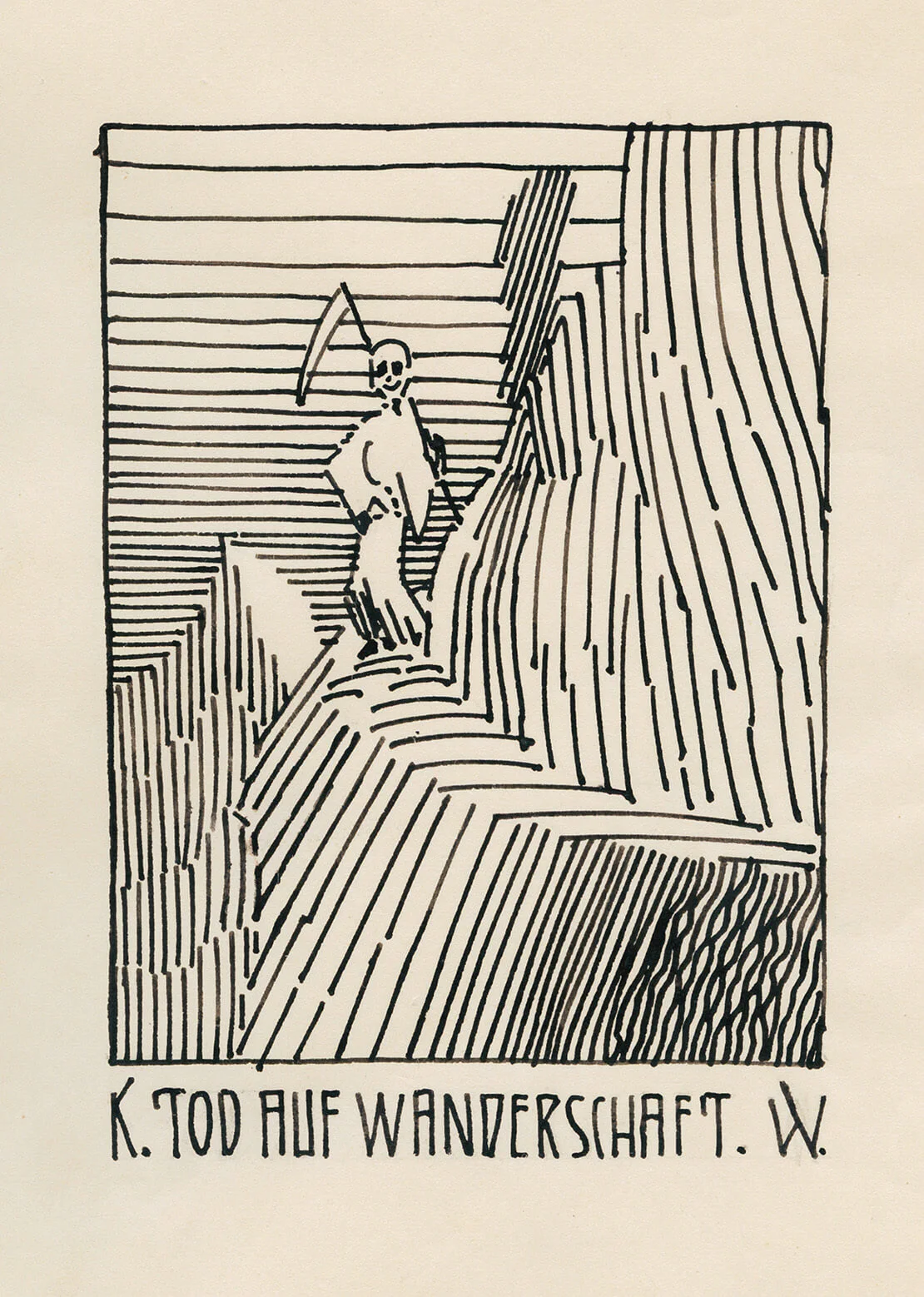 Karl Wiener: „Tod auf Wanderschaft“, um 1920, Wien Museum