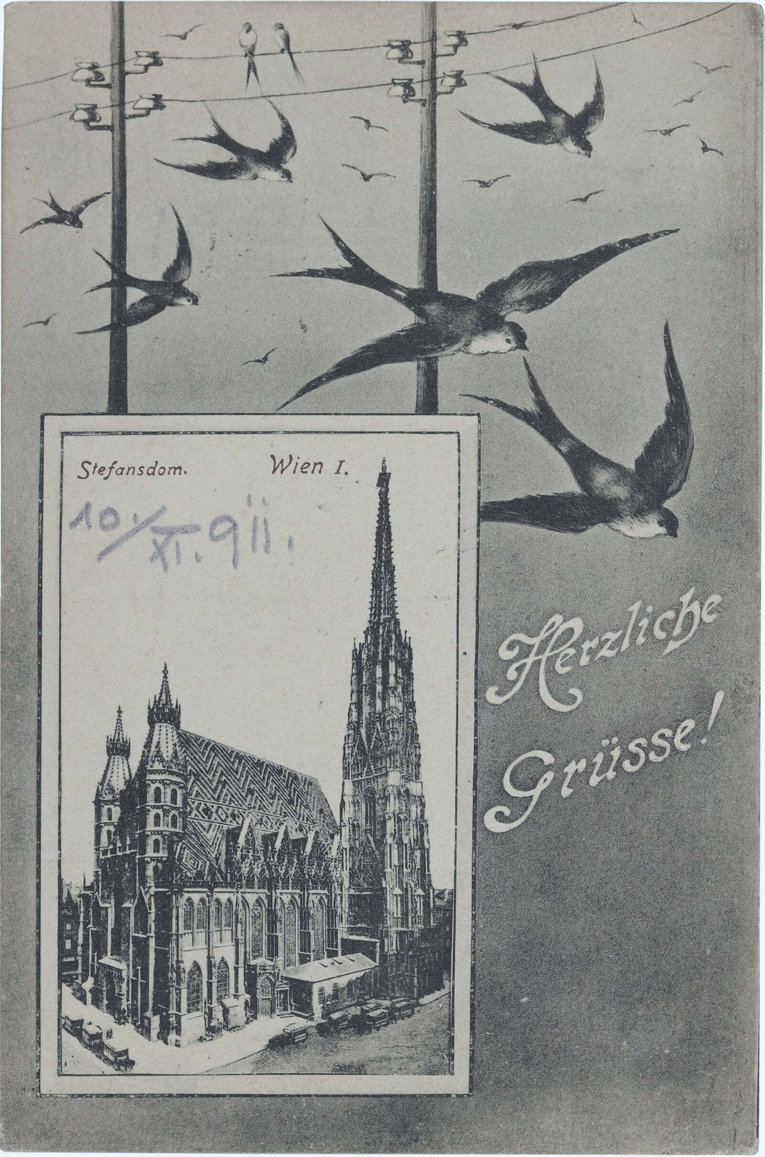 Ansichtskarte aus dem Verlag Paul Ledermann, Herstellung: 1908, Wien Museum 