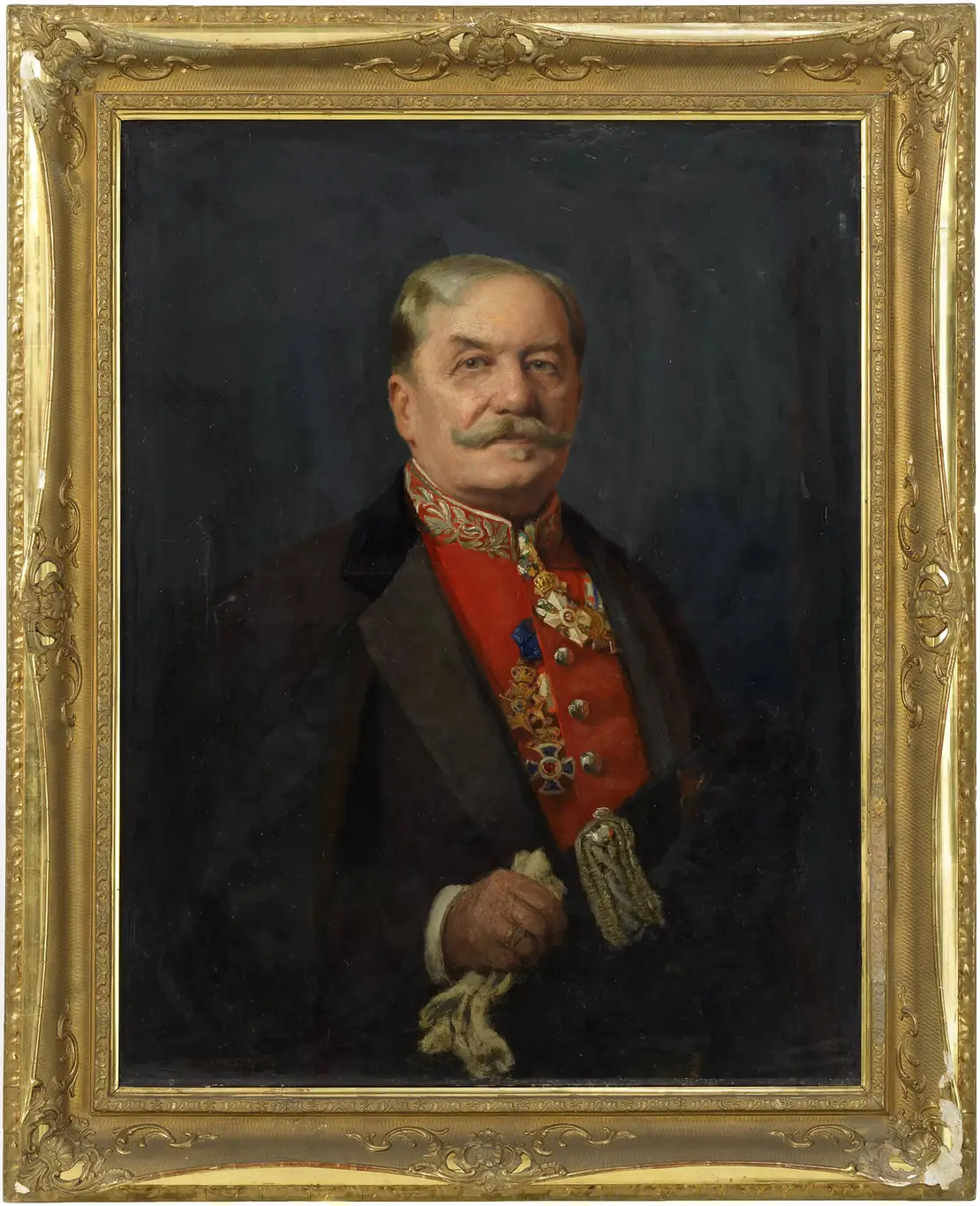 Carl Michael Ziehrer auf einem Ölgemälde von Anton H. Karlinsky aus dem Jahr 1914, Wien Museum  