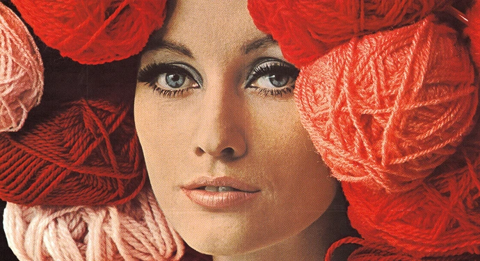 Schoeller Wolle Spinnerin (Ausschnitt), 1970, Jost Wildbolz, Jürg Fausch (Foto), 170 × 118 cm, P-102551