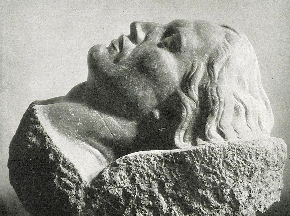 Josef Müllner: Gefallenendenkmal für die Universität Wien („Siegfriedkopf“), 1916/1923, Stadtarchiv Baden  