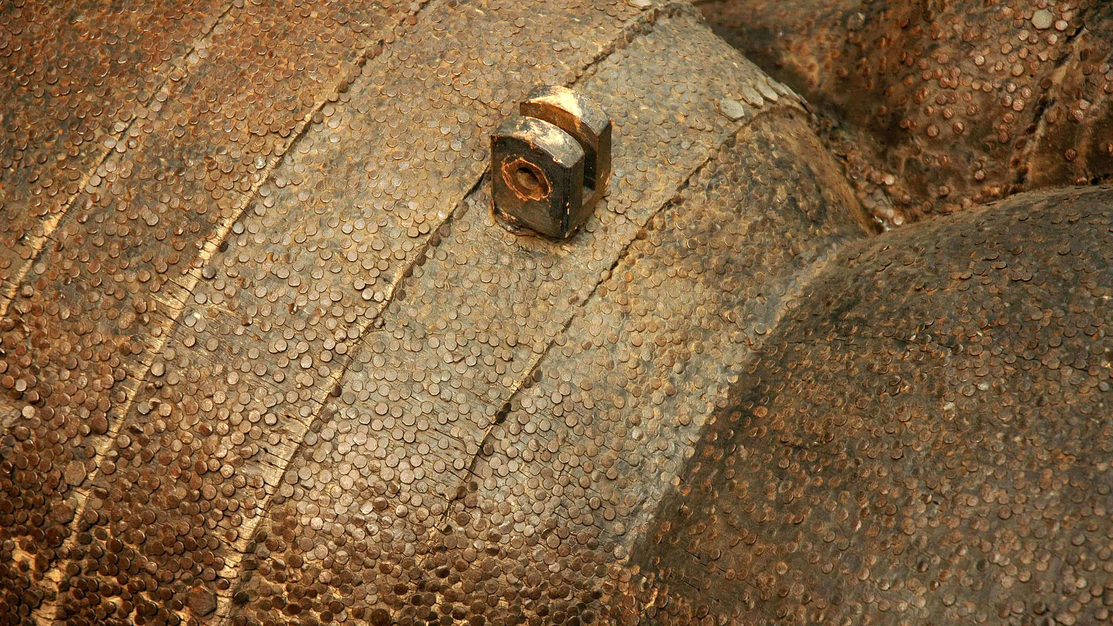 Der „Wehrmann in Eisen“ bei seiner seiner Restaurierung 2007, Foto: Harald Wendelin  
