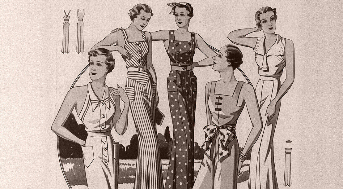 Damenpyjamas, aus: Wiener Perfekt Mode, H. 137/1934, Quelle: Anno/ÖNB 