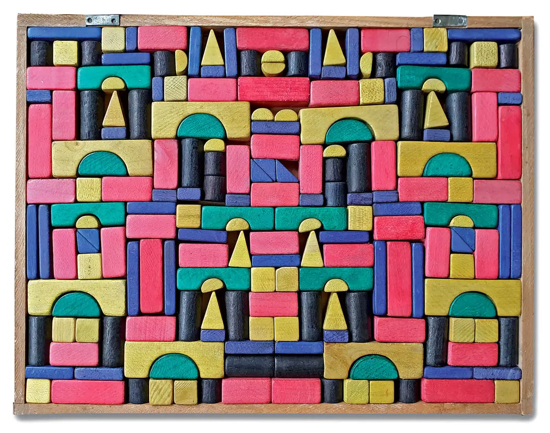 Les Bois de Megève, Jeu de constructions, ca. 1930, Sammlung Claus Krieger