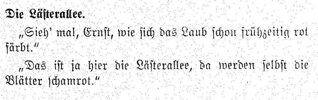 „Die Lästerallee“ in Hans Jörgels Fliegende Blätter, Beilage 7, 1926. Quelle: Anno/ÖNB 