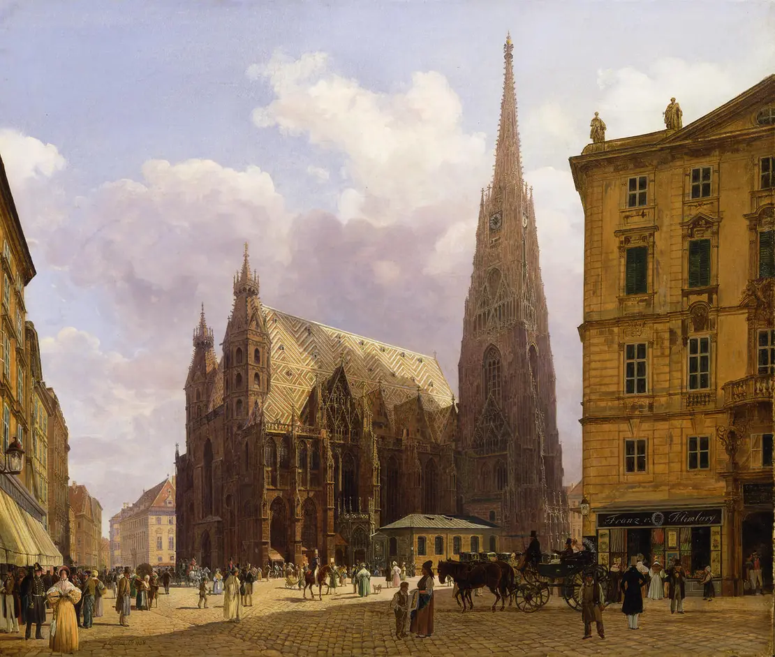 Rudolf von Alt, Der Stephansdom in Wien, Öl auf Leinwand, 1834, Wien Museum