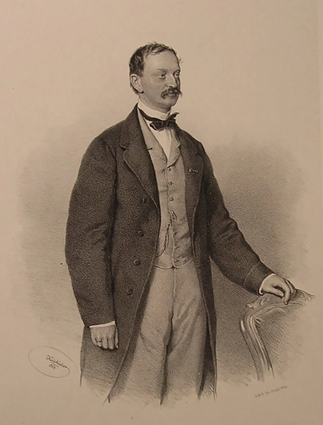 Anton Dreher, 1863, Lithografie von Josef Kriehuber, Wien Museum