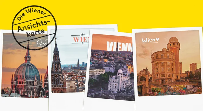 Motive von den Instagrammern @alex_leap, @gezinkafam, @fabolus_vienna und @lightreflections_vienna herausgegeben als analoge Grußkarten von Pickmotion